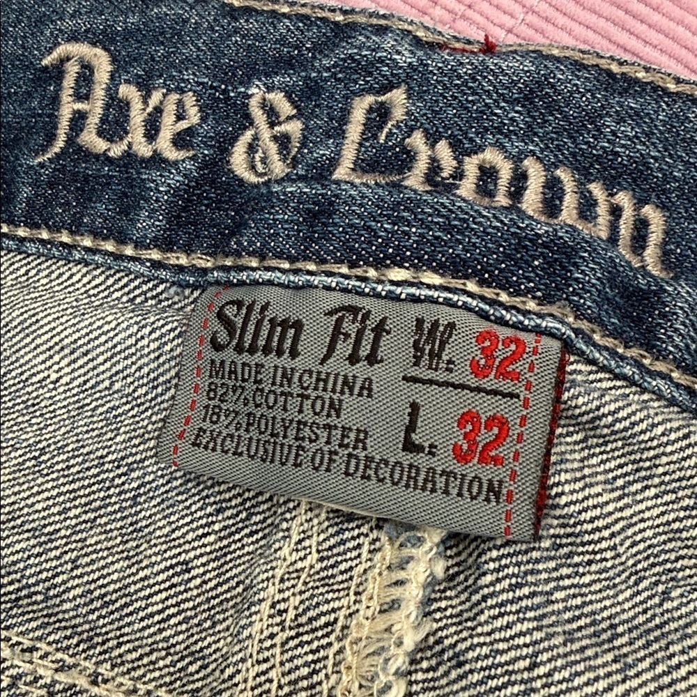 Axe & Crown Men's Blue Slim Fit Jeans Size 32 - Picture 11 of 12